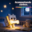 Lamparina Lobo do Minecraft – Luz de Conforto Nostálgica, Presente Perfeito para Fãs RGB