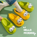 Smile Eye Slippers: Chinelo Fofo com Olhos Grandes – Leve, Macio e Confortável 💛