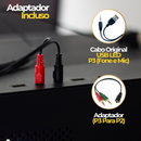 Headset Gamer Fio RGB Preto USB P2/P3 Profissional para PC Xbox PS4 Vídeogame | Som Potente e Conforto